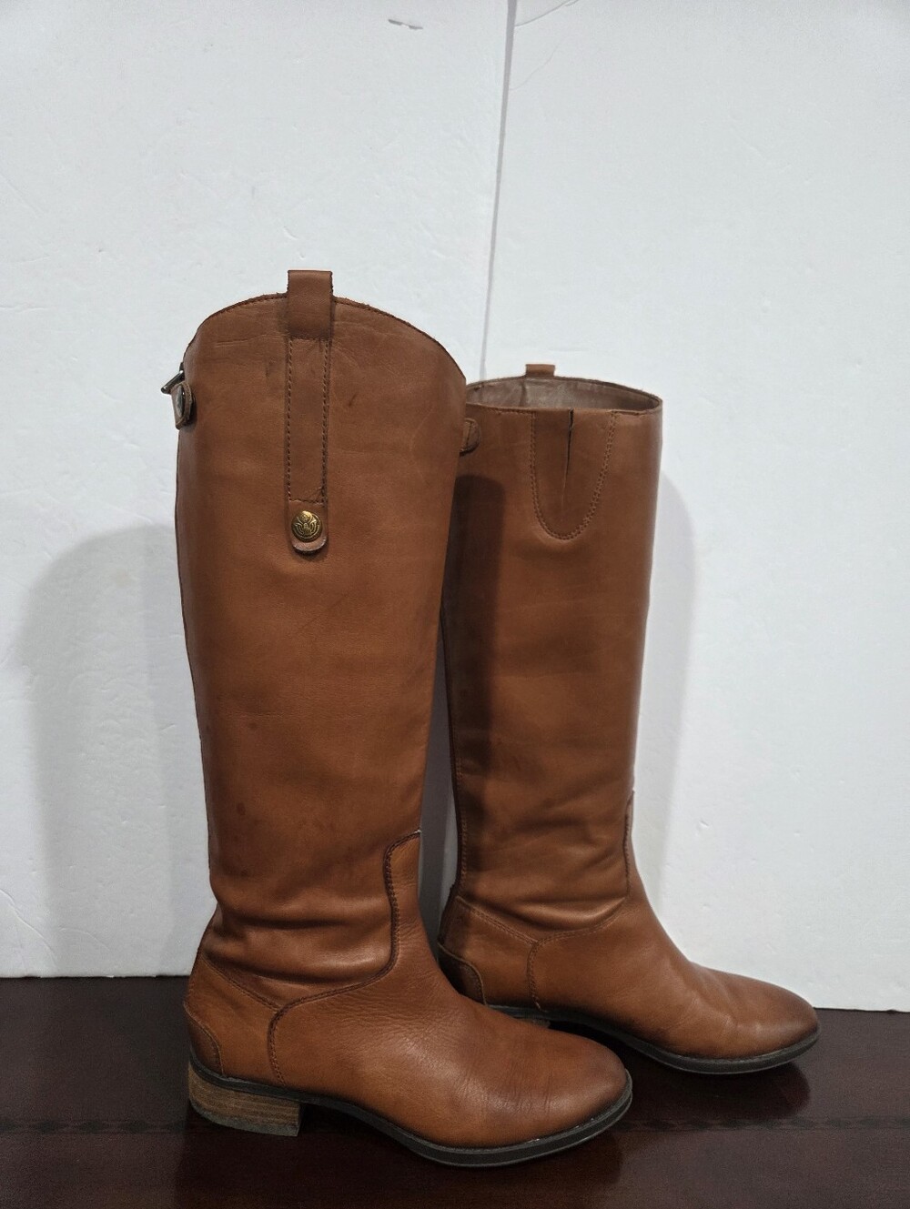 Sam Edelman Tall Brown Leather Riding Boots - Womens Sz.6.5
